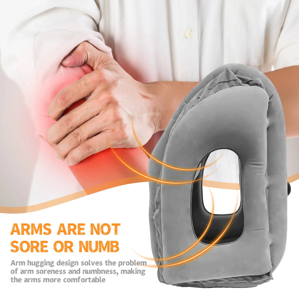Inflatable Travel Neck Pillow with Head Support