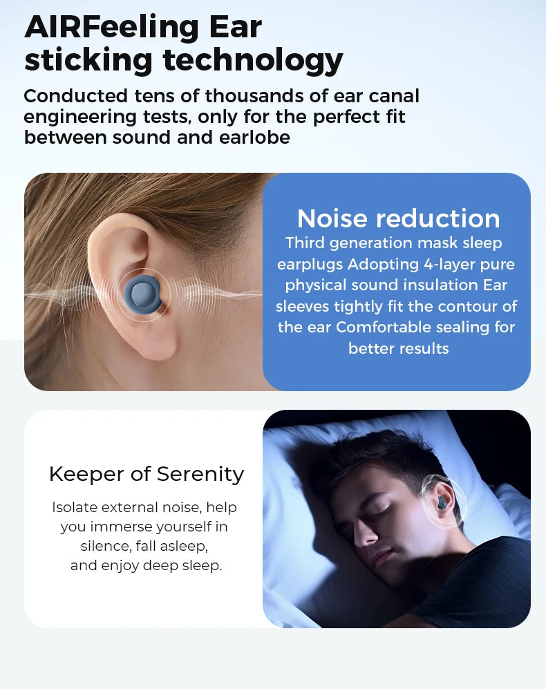 25dB Silicone Ear Plugs for Sleeping and Noise Reduction
