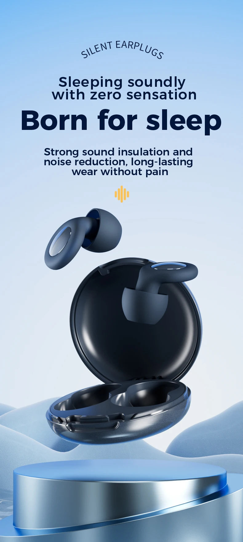 25dB Silicone Ear Plugs for Sleeping and Noise Reduction