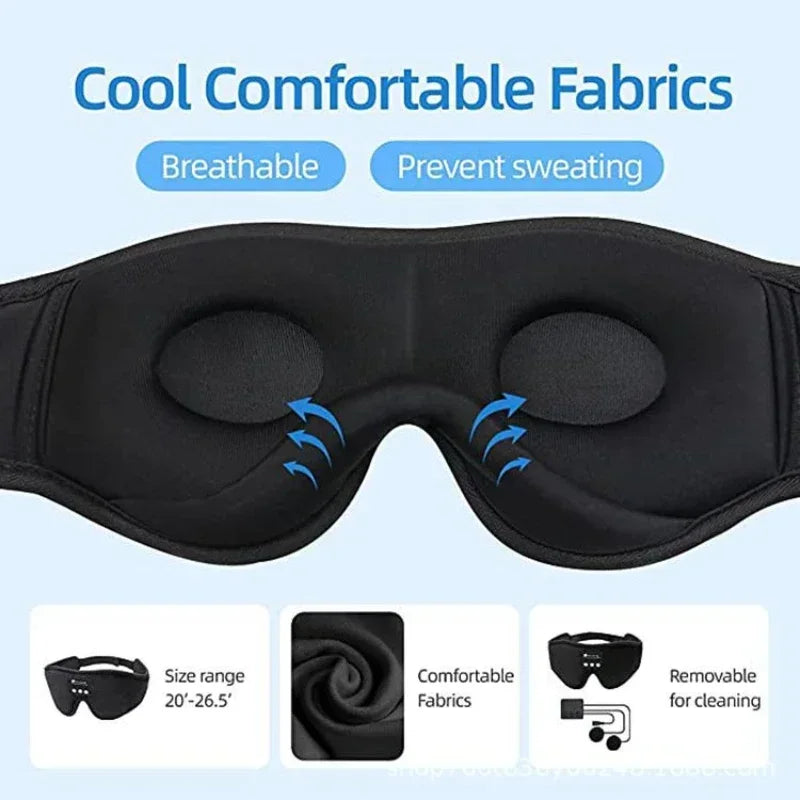 3D Bluetooth Sleep Eye Mask with Built-in Headphones