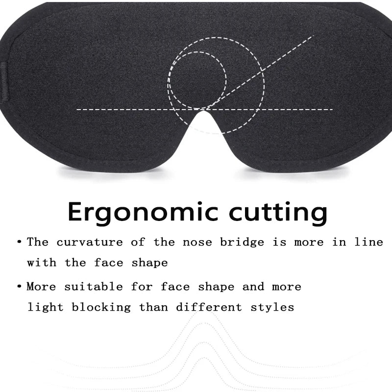 3D Blackout Memory Foam Sleep Mask