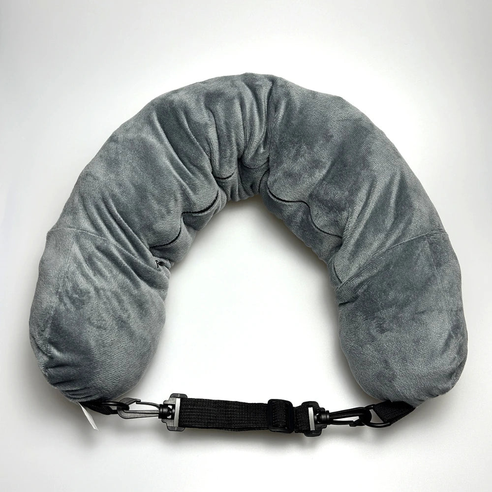 Adjustable Travel Neck Pillow with Storage Pouch