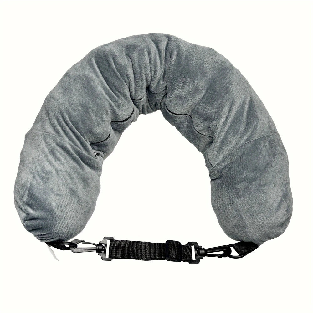 Adjustable Travel Neck Pillow with Storage Pouch