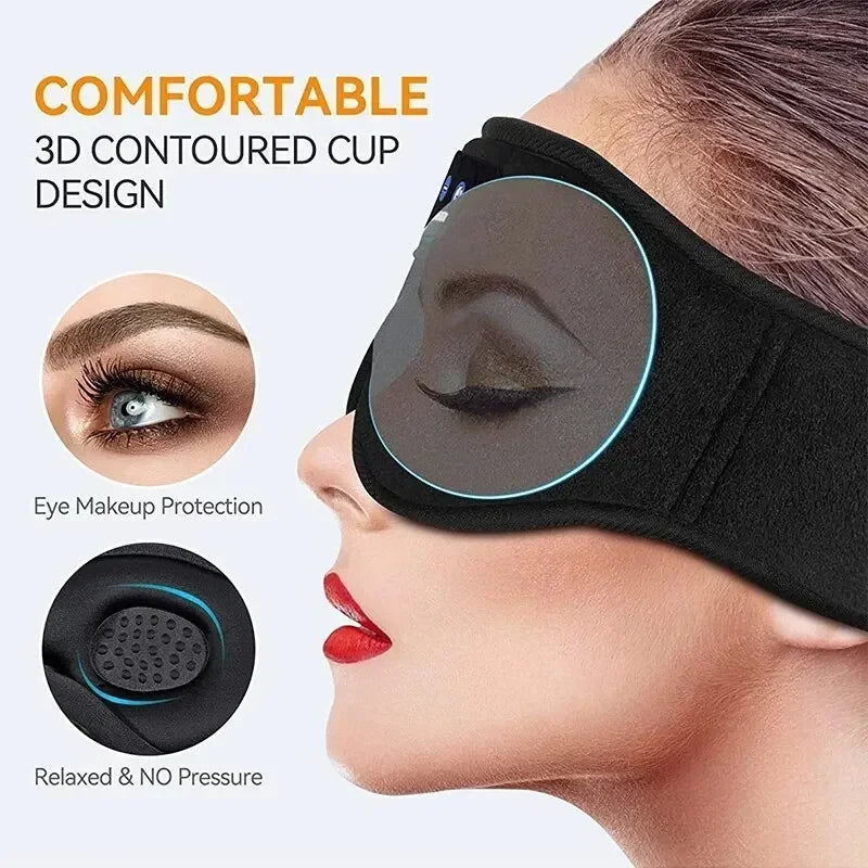 3D Bluetooth Sleep Eye Mask with Built-in Headphones