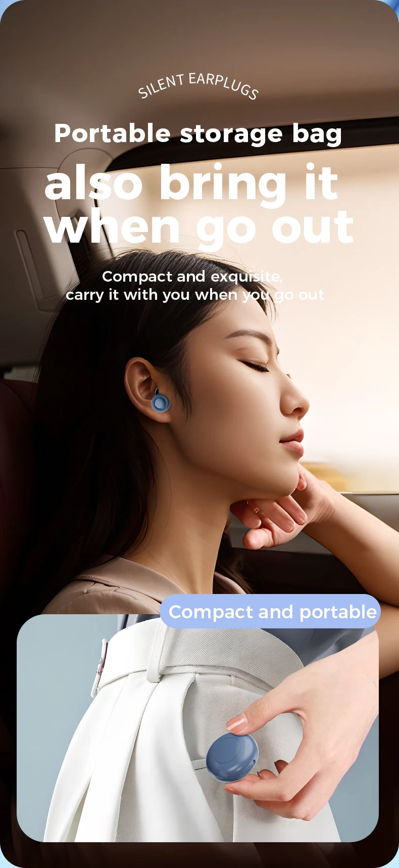25dB Silicone Ear Plugs for Sleeping and Noise Reduction