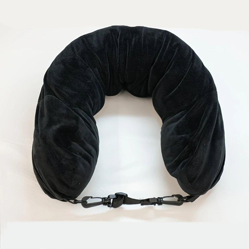 Adjustable Travel Neck Pillow with Storage Pouch