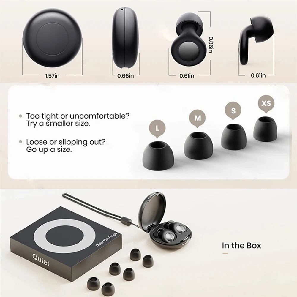 25dB Silicone Ear Plugs for Sleeping and Noise Reduction
