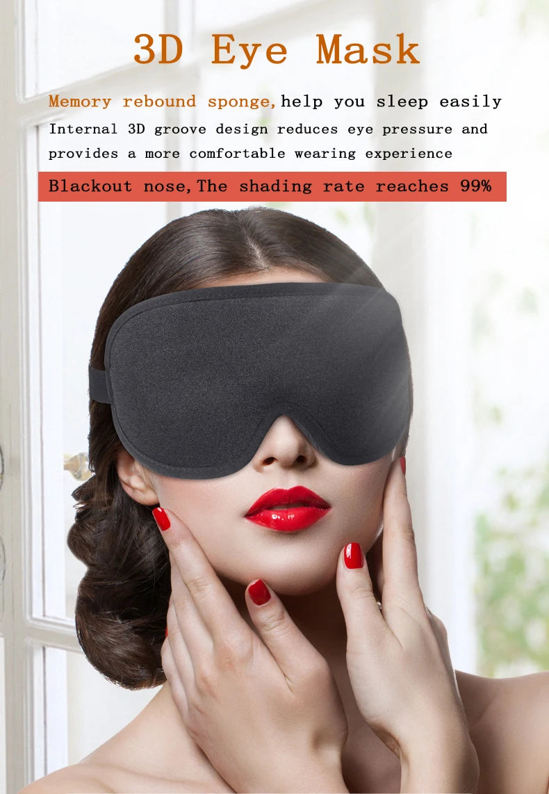 3D Blackout Memory Foam Sleep Mask