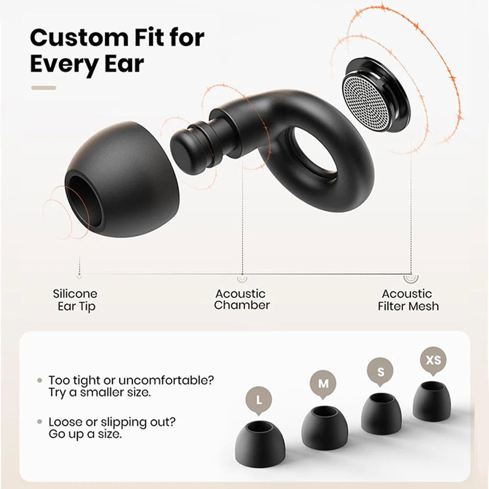 25dB Silicone Ear Plugs for Sleeping and Noise Reduction