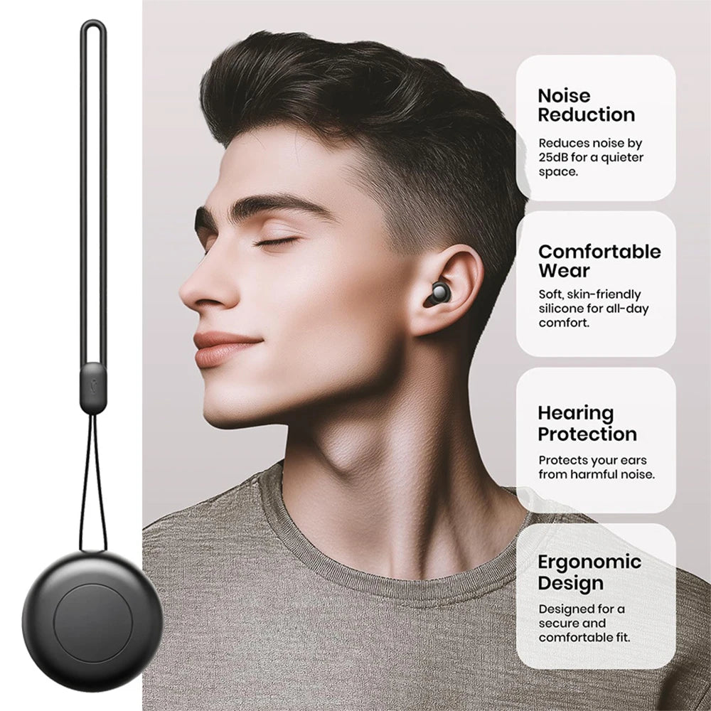 25dB Silicone Ear Plugs for Sleeping and Noise Reduction