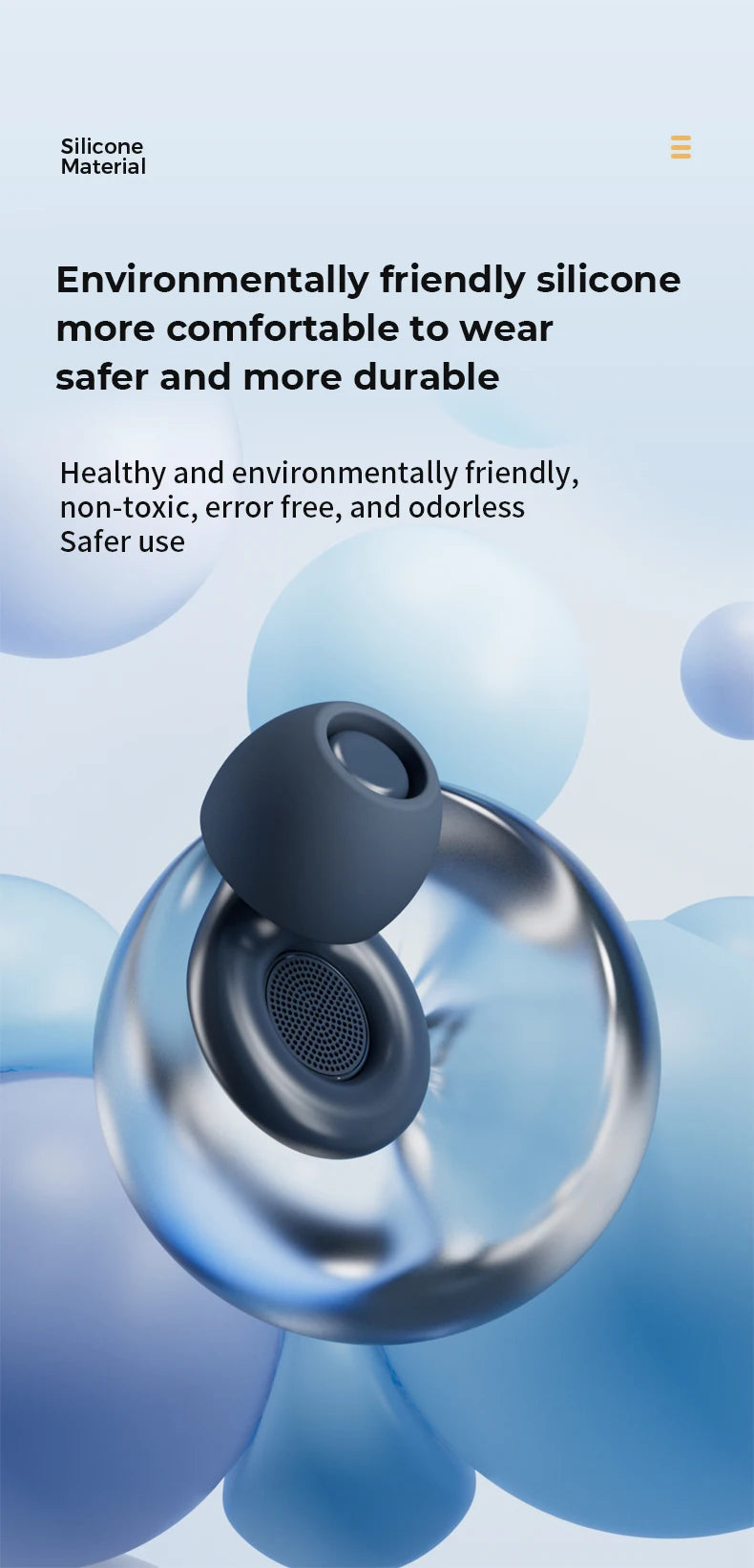 25dB Silicone Ear Plugs for Sleeping and Noise Reduction