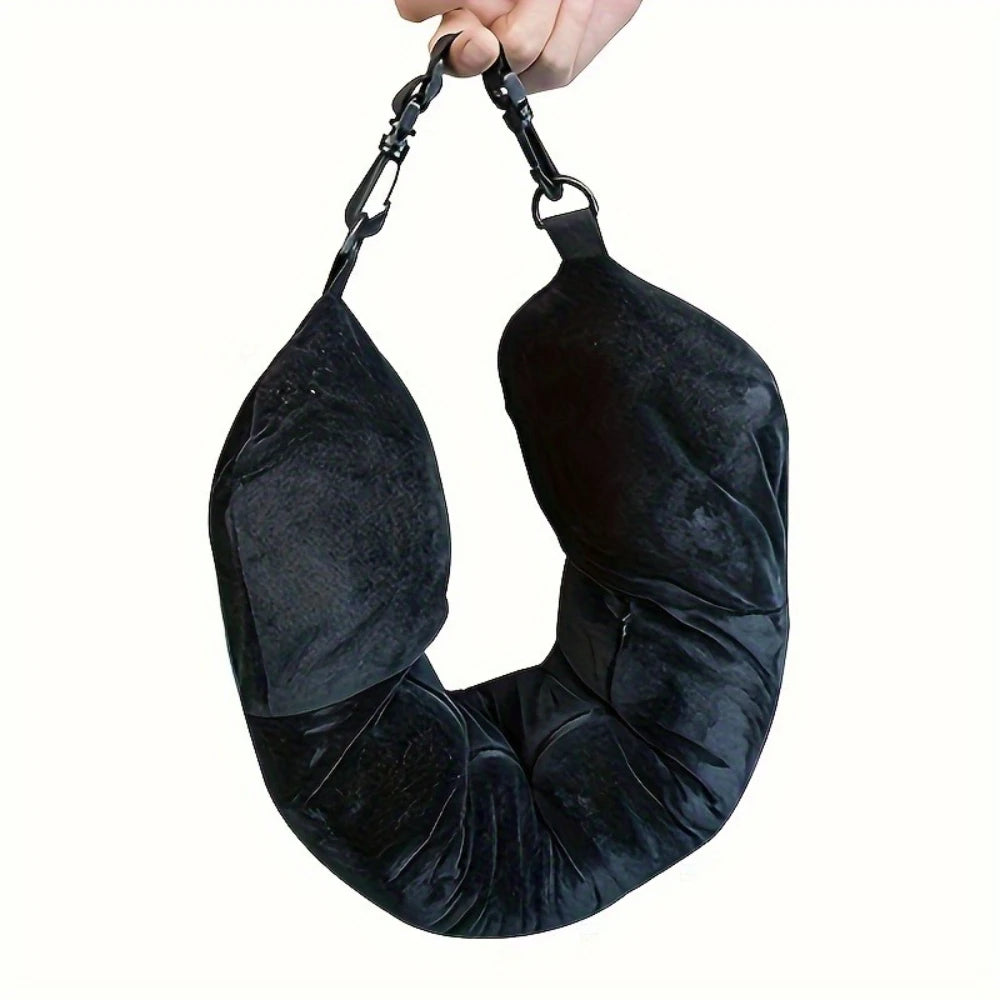 Adjustable Travel Neck Pillow with Storage Pouch