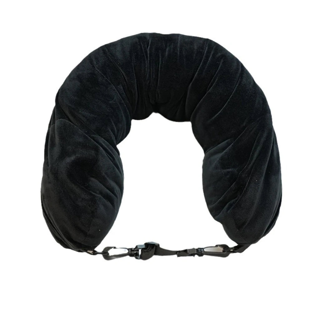 Adjustable Travel Neck Pillow with Storage Pouch