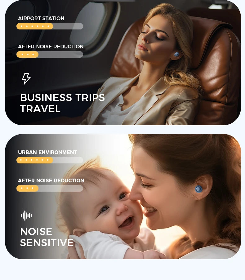 25dB Silicone Ear Plugs for Sleeping and Noise Reduction