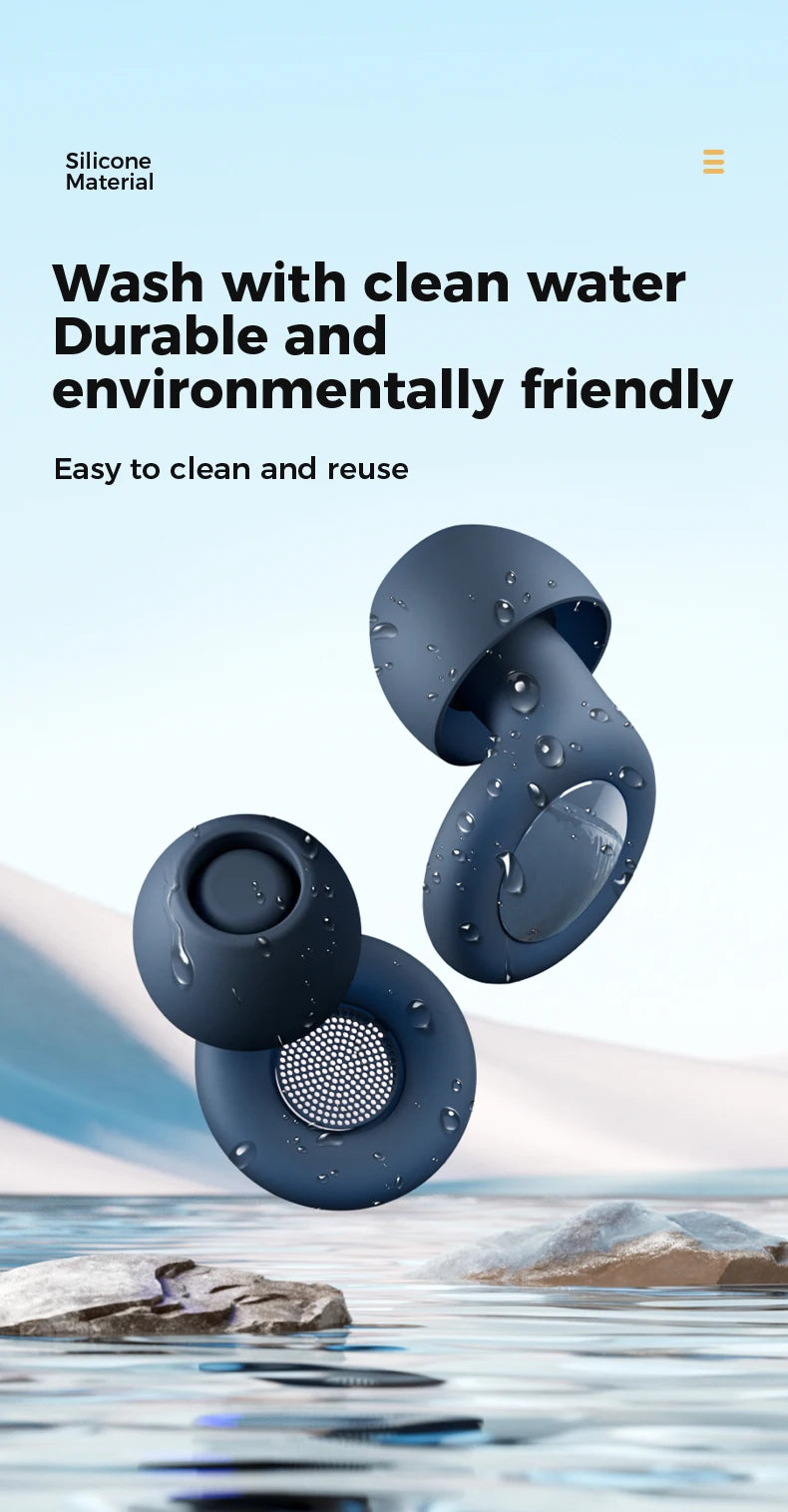 25dB Silicone Ear Plugs for Sleeping and Noise Reduction